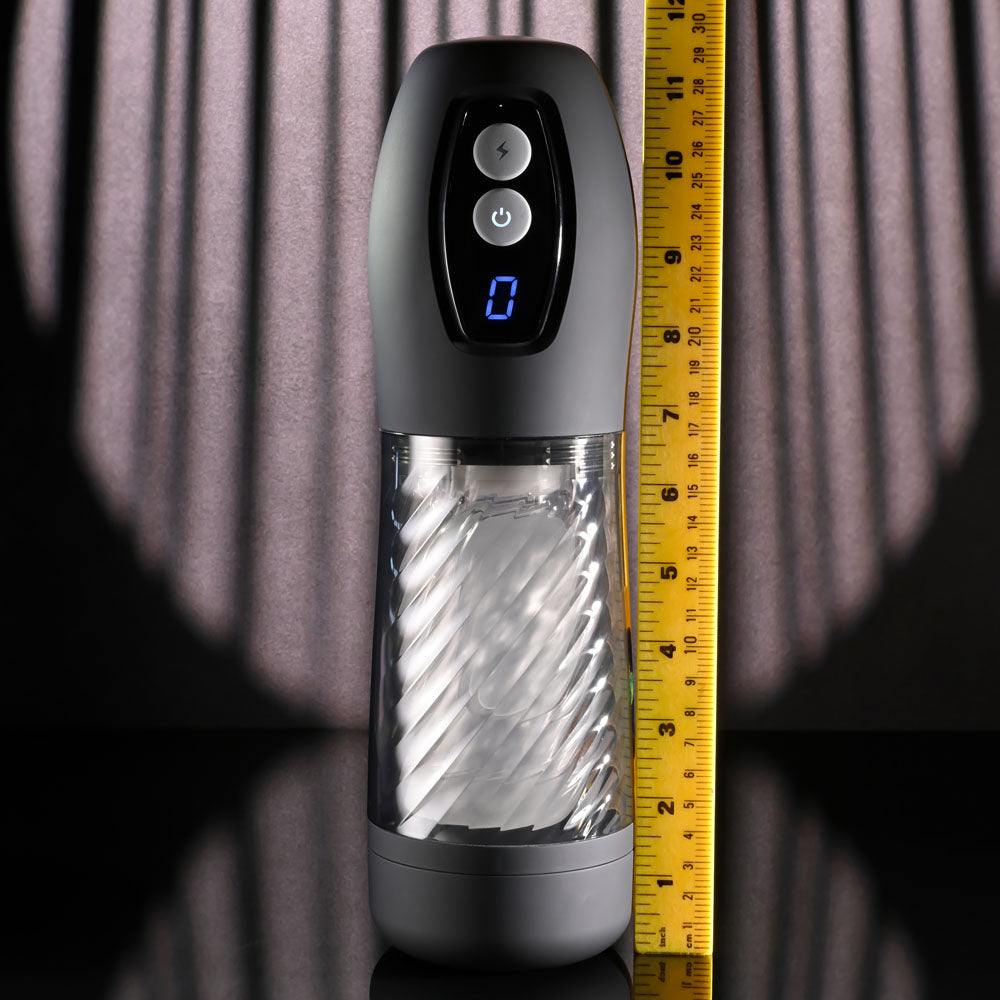 Playboy Pleasure WHIRLWIND - Clear USB Rechargeable Thrusting and Spinning Auto Stroker — view 8