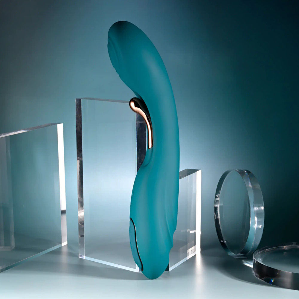 Playboy Pleasure AURELIE - Green 22.7 cm Vibrator with Internal Flicker