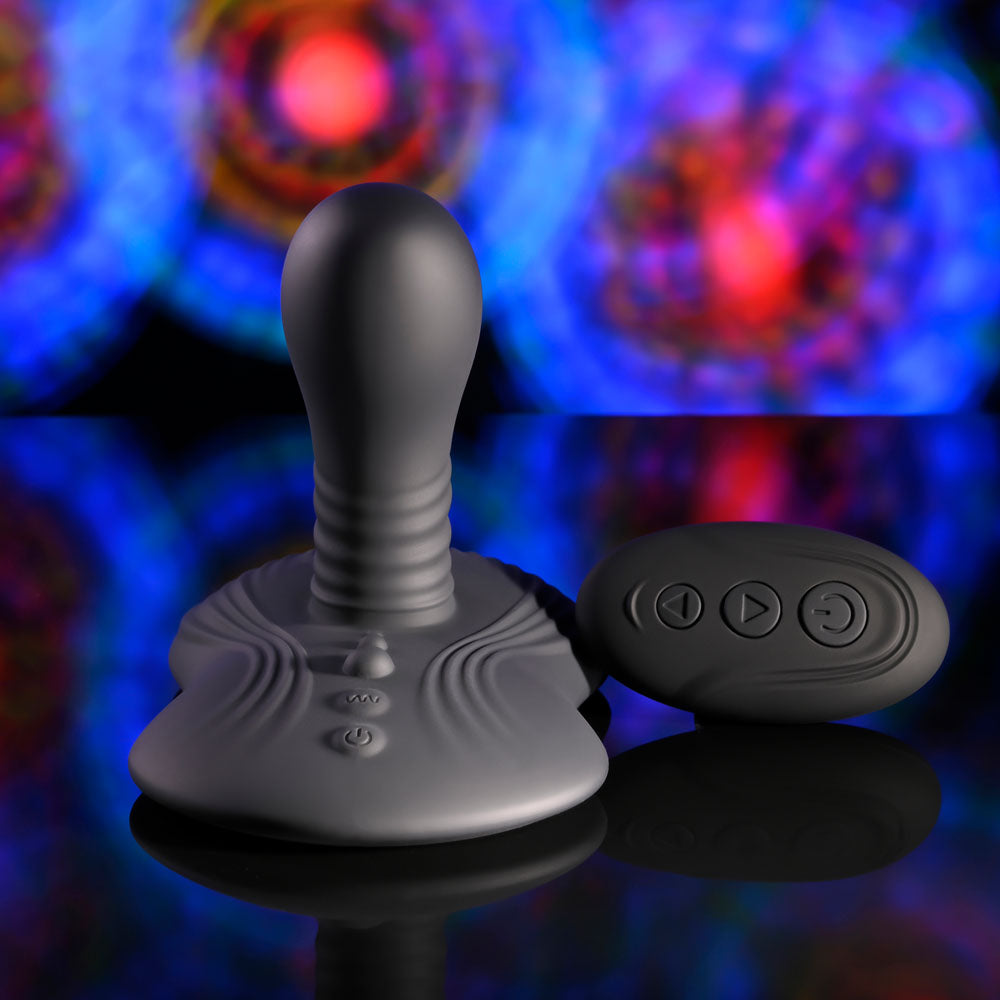 Playboy Pleasure SITTIN & SPINNIN - Black USB Rechargeable Spinning Vibrator & Grinder Pad with Remote — view 6