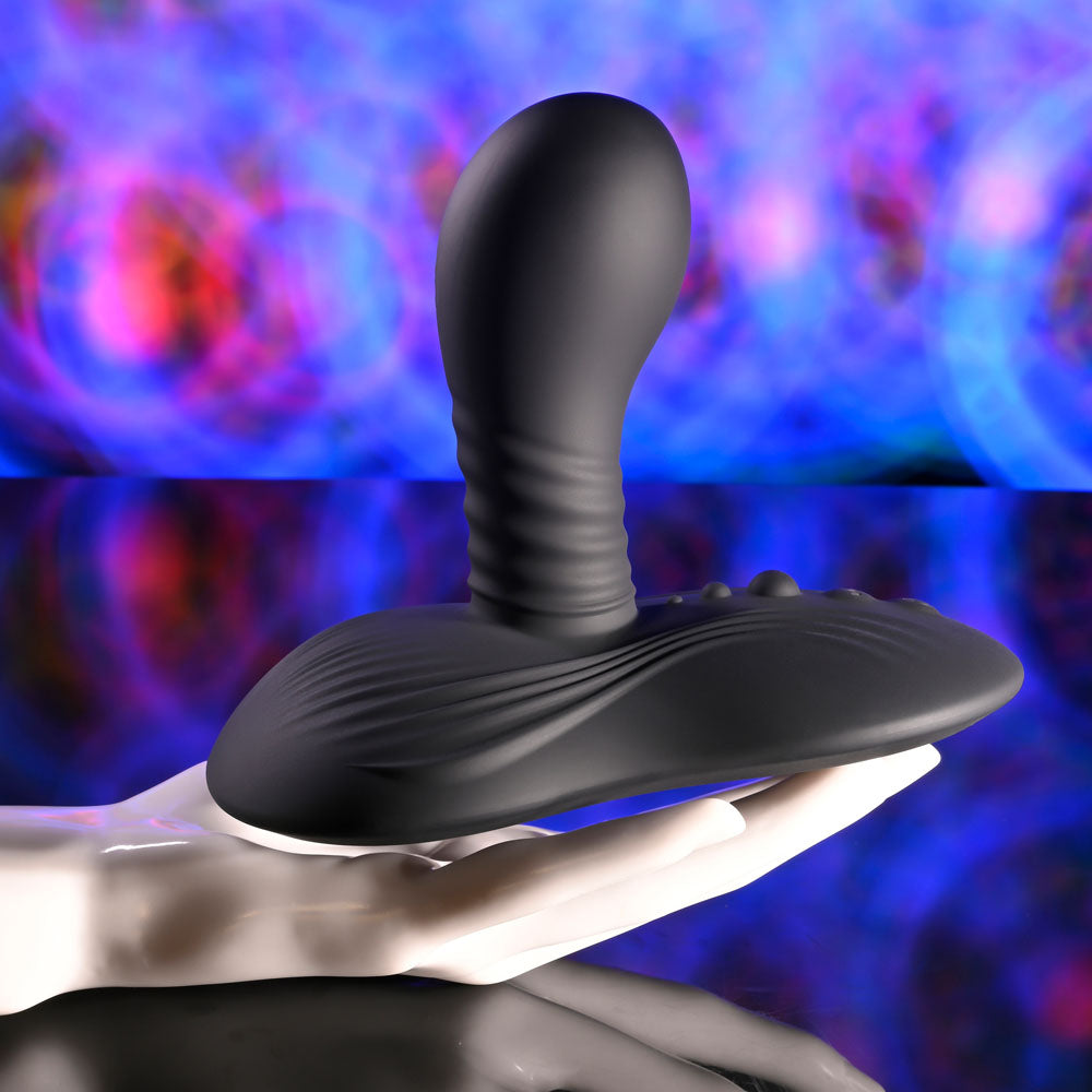 Playboy Pleasure SITTIN & SPINNIN - Black USB Rechargeable Spinning Vibrator & Grinder Pad with Remote — view 7