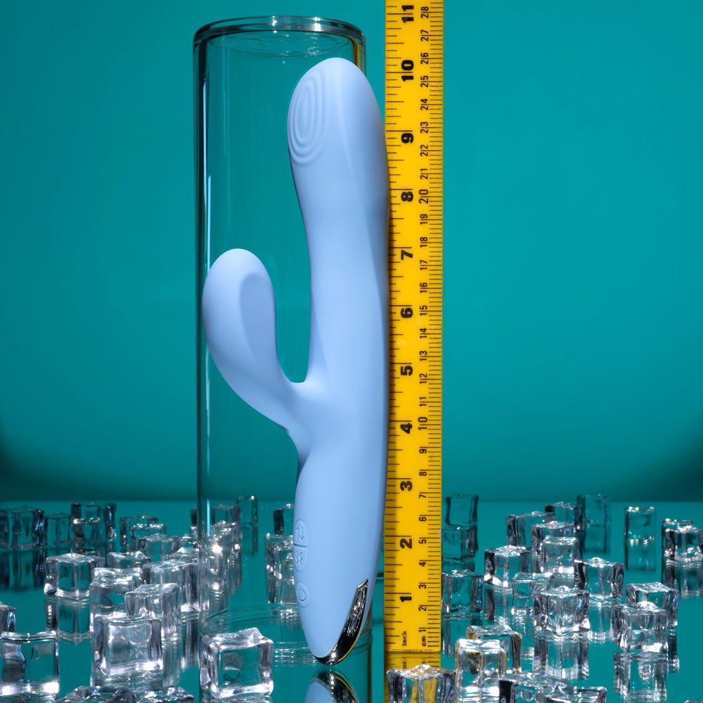 Playboy Pleasure UP AND AWAY - Blue 26.7 cm USB Rechargeable Rabbit Vibrator — view 7