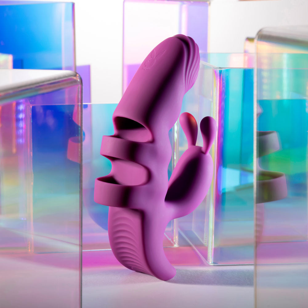 Playboy Pleasure LEND A HAND - Purple Finger Vibrator