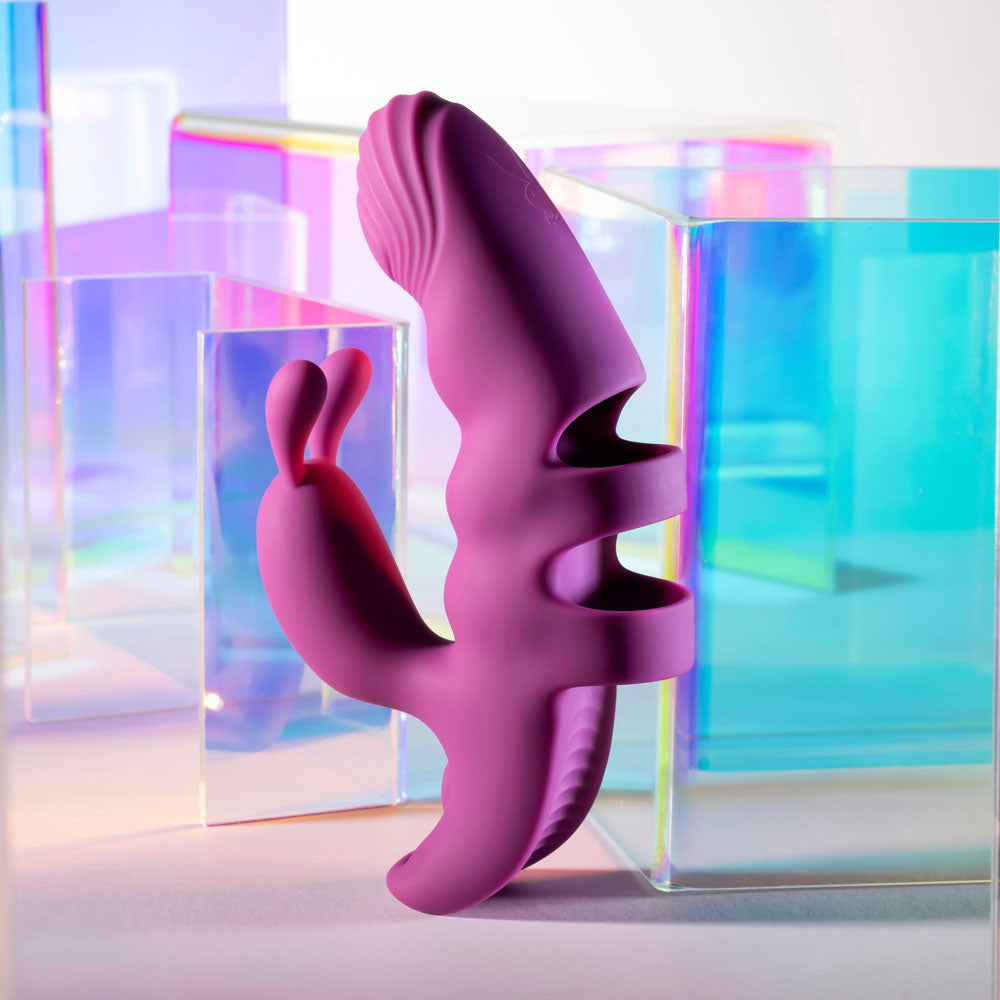 Playboy Pleasure LEND A HAND - Purple USB Rechargeable Finger Vibrator — view 6