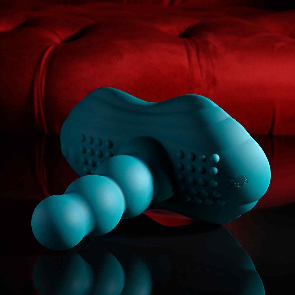 Playboy Pleasure HAVE A SEAT - Green USB Rechargeable Rideable Vibrator and Grinder Pad with Remote — view 6