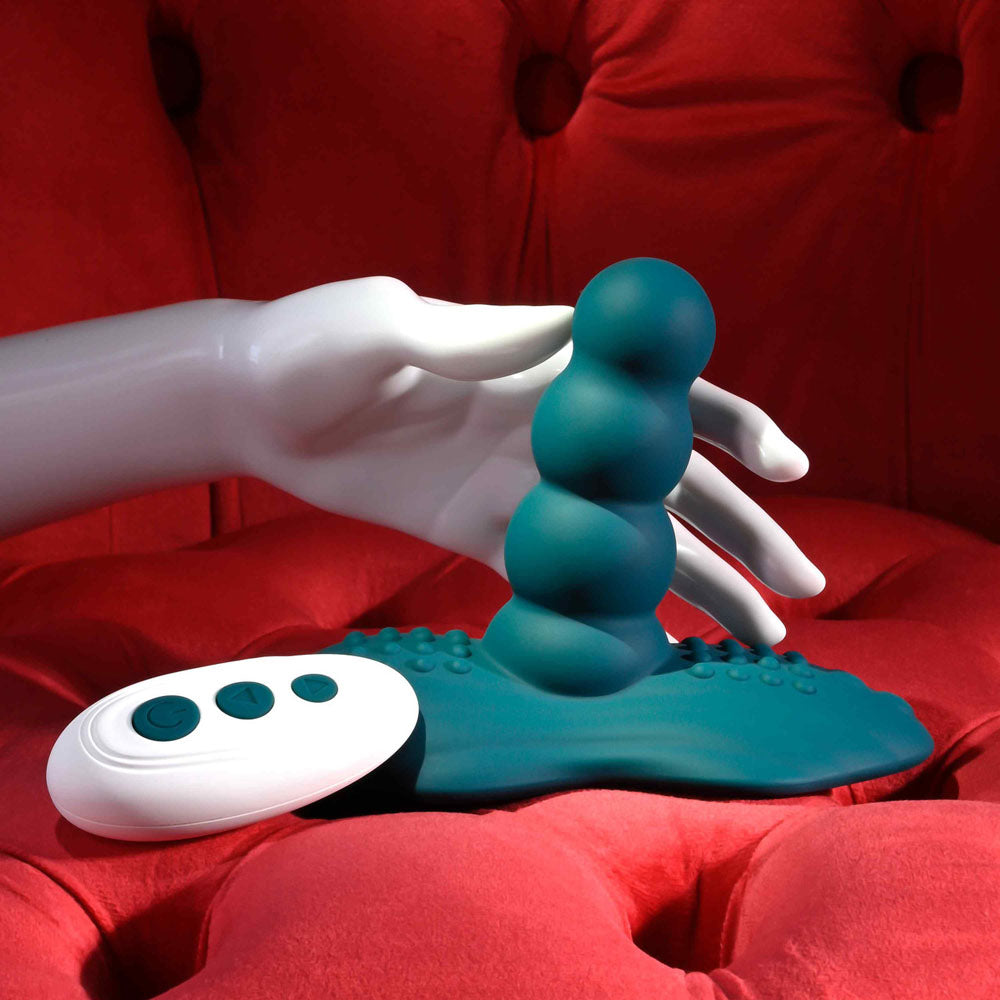 Playboy Pleasure HAVE A SEAT - Green USB Rechargeable Rideable Vibrator and Grinder Pad with Remote — view 7