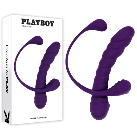 Playboy Pleasure TWISTED PLAYGROUND - Purple Vibrator and Cock Ring Kit buy online Australia