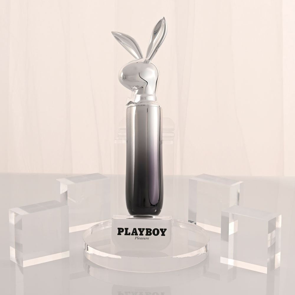 Playboy Pleasure BUNNY ON THE GO - Black/Chrome 18.6 cm USB-C Rechargeable Vibrator — view 7