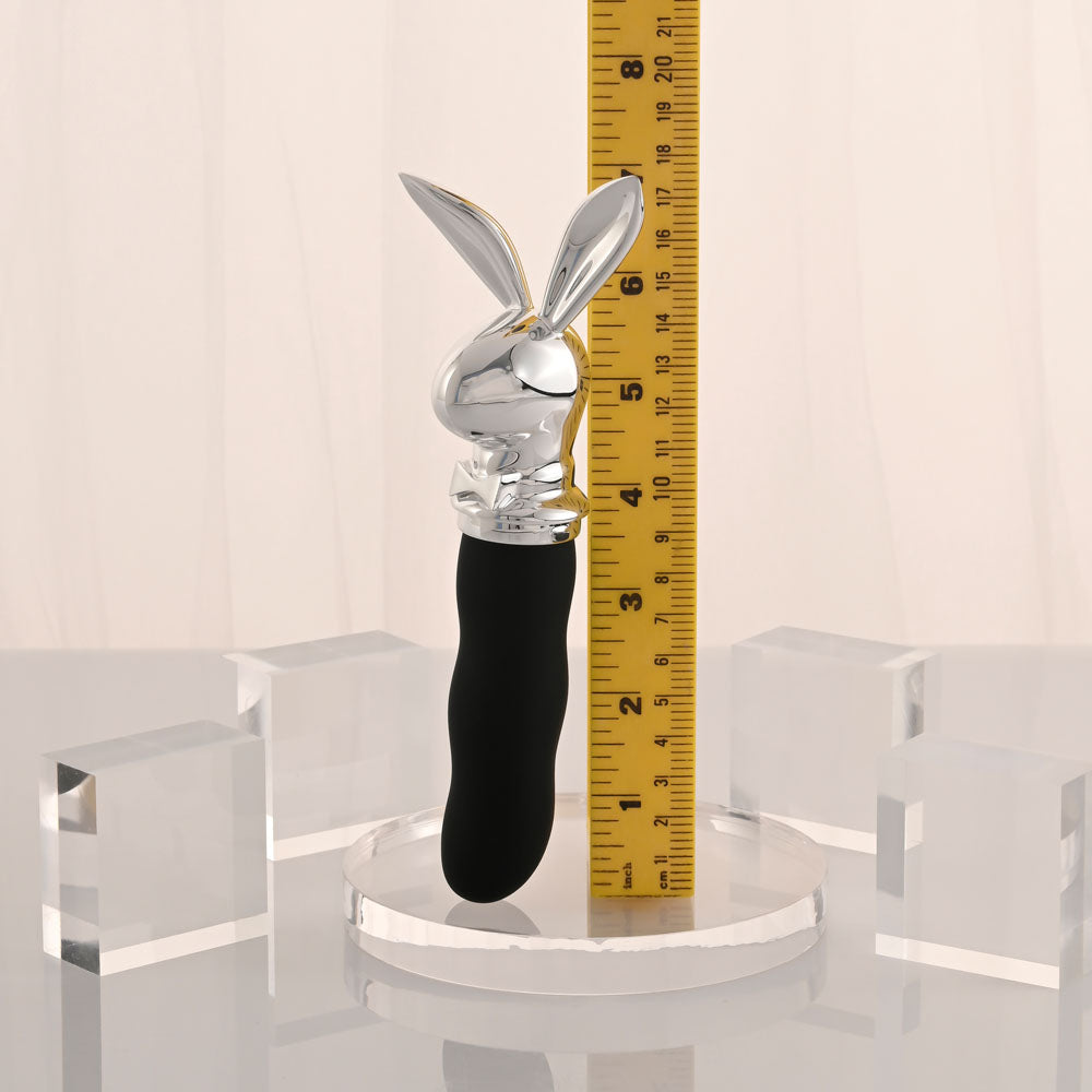 Playboy Pleasure BUNNY ON THE GO - Black/Chrome 18.6 cm USB-C Rechargeable Vibrator — view 8