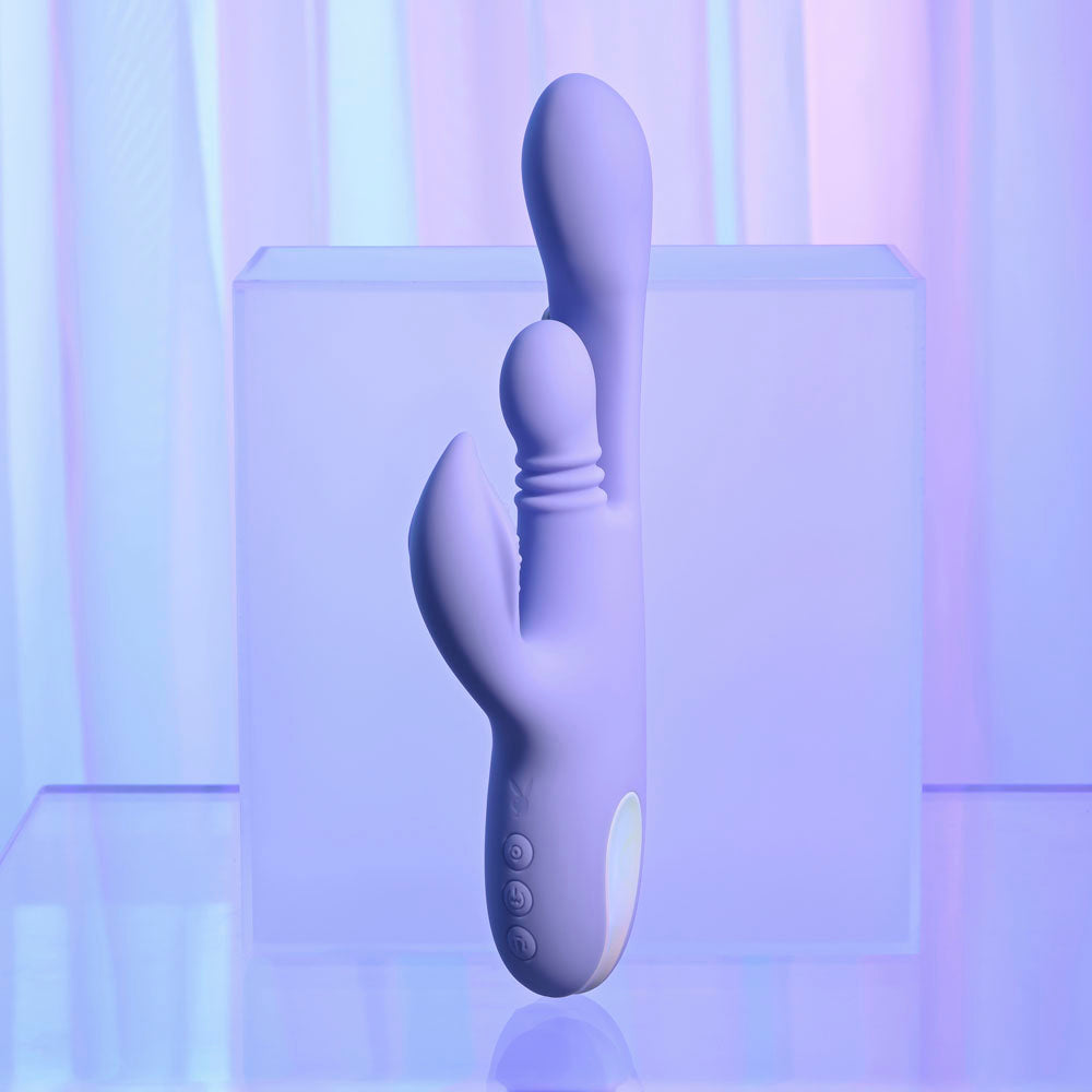 Playboy Pleasure NUBBIN RUBBIN - Purple 24.1 cm Thrusting Rabbit Vibrator