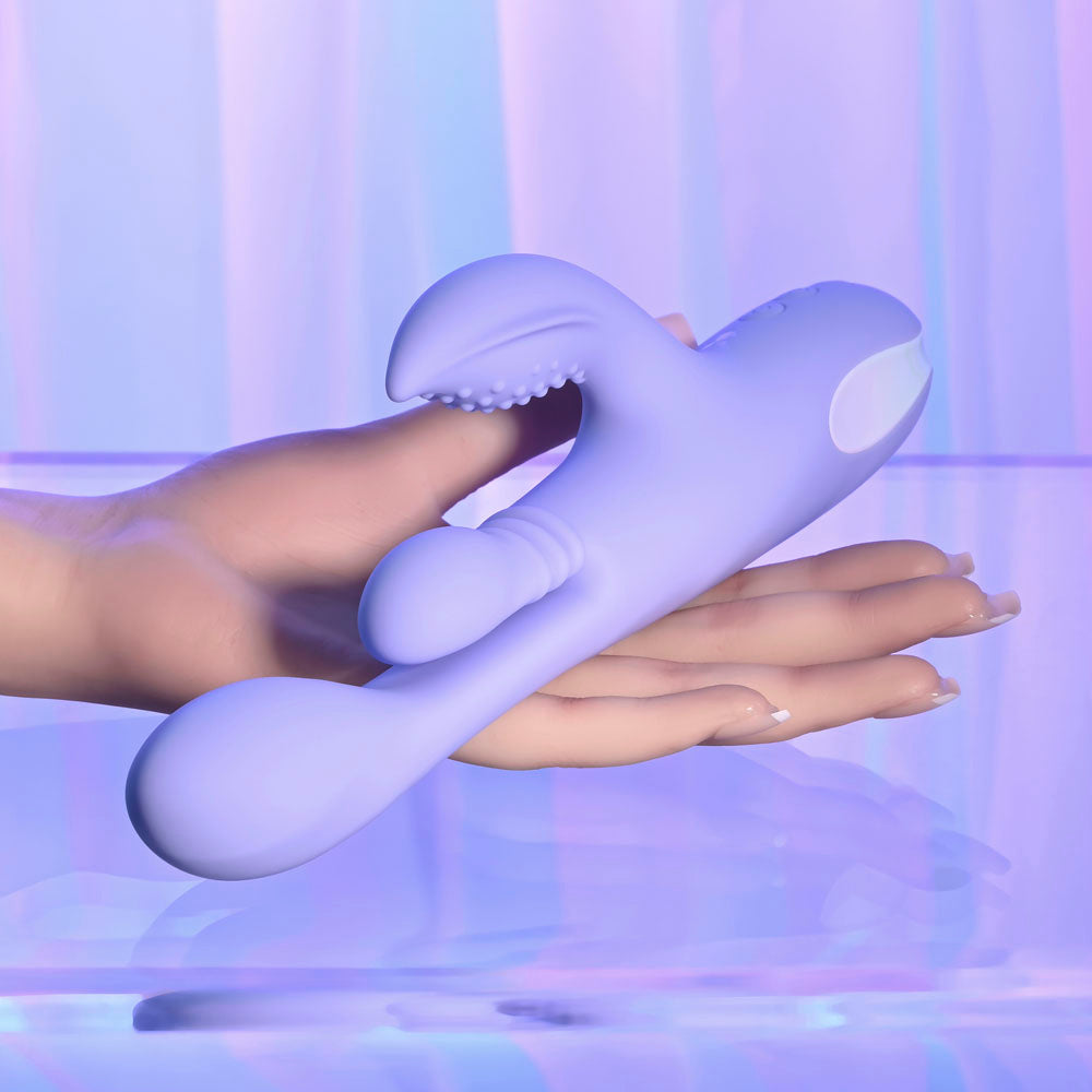 Playboy Pleasure NUBBIN RUBBIN - Purple 24.1 cm Thrusting Rabbit Vibrator