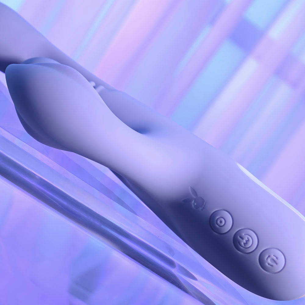 Playboy Pleasure NUBBIN RUBBIN - Purple 24.1 cm Thrusting Rabbit Vibrator