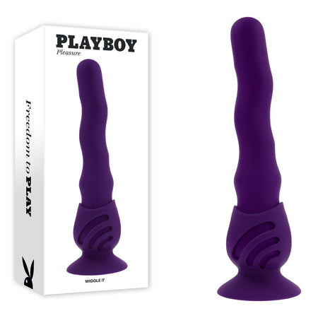Playboy Pleasure WIGGLE IT - Purple 23.9 cm Wiggling Vibrator buy online Australia
