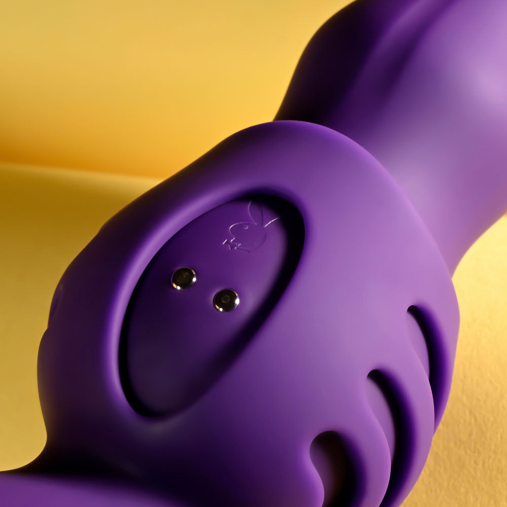 Playboy Pleasure WIGGLE IT - Purple 23.9 cm USB Rechargeable Wiggling Vibrator — view 7