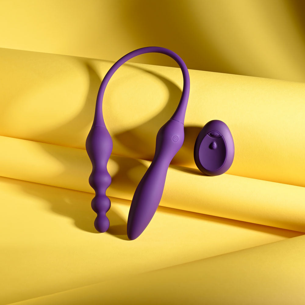 Playboy Pleasure THIS & THAT - Purple 60 cm Flexible Dual Ended Vibrator