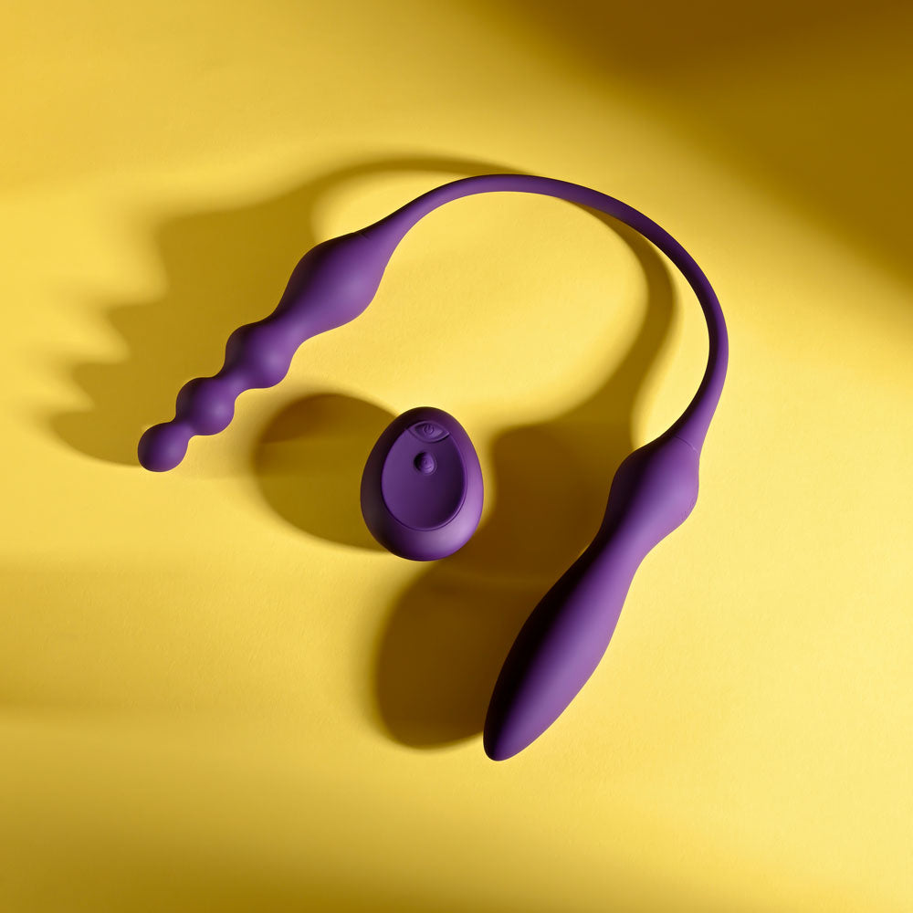 Playboy Pleasure THIS & THAT - Purple 60 cm Flexible Dual Ended Vibrator