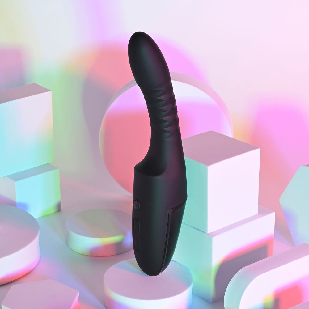 Playboy Pleasure OVERDRIVE - Black 28.2 cm Thrusting Vibrator