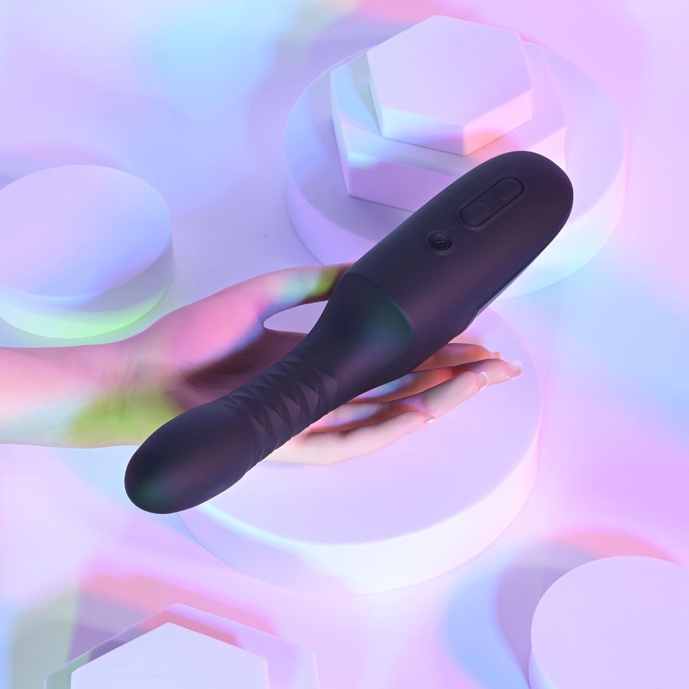 Playboy Pleasure OVERDRIVE - Black 28.2 cm Thrusting Vibrator