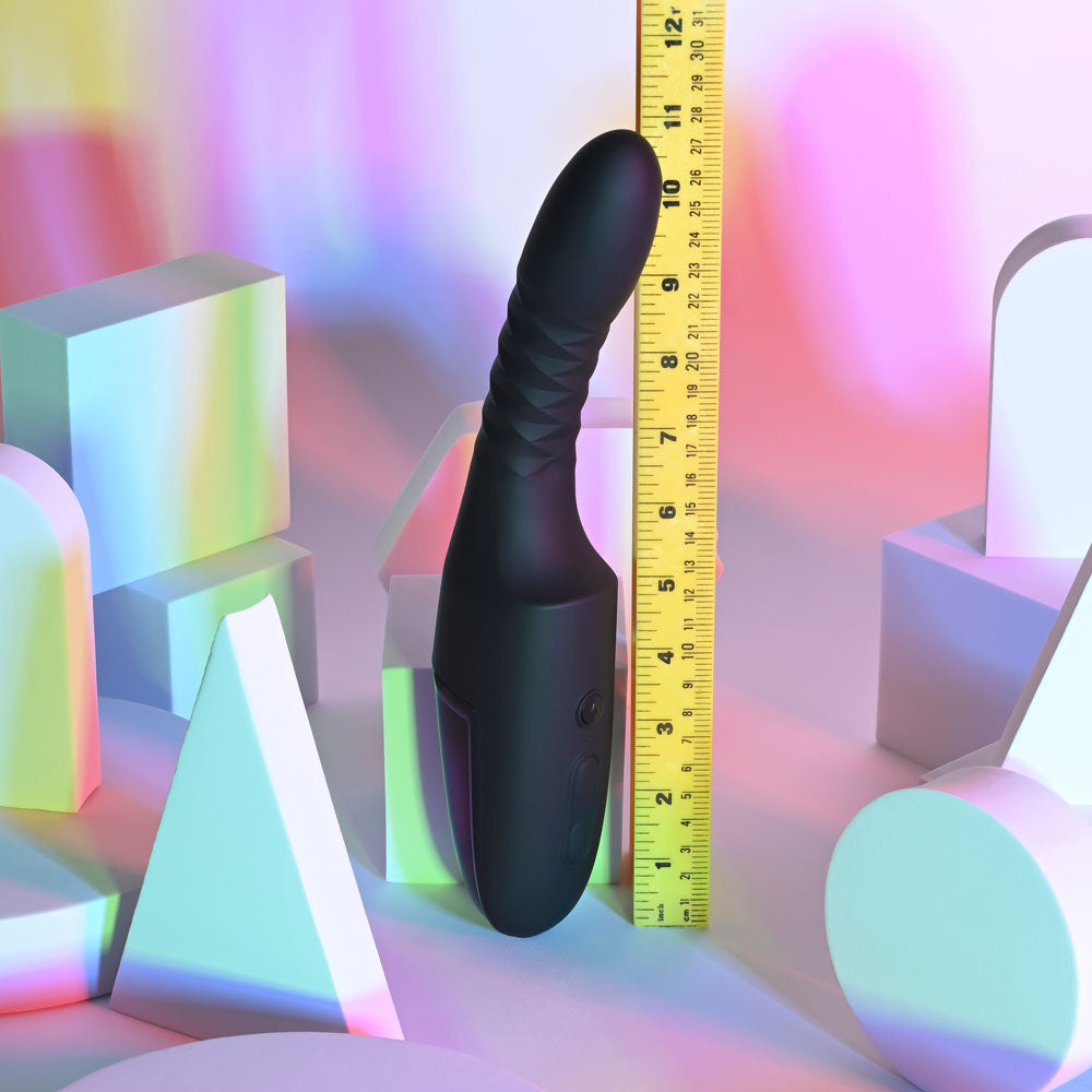 Playboy Pleasure OVERDRIVE - Black 28.2 cm USB Rechargeable Thrusting Vibrator — view 8