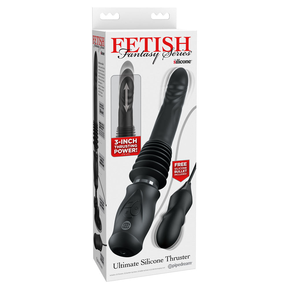 FFS Ultimate Silicone Thruster - Black - Black USB Rechargeable Thrusting Vibrator — view 8