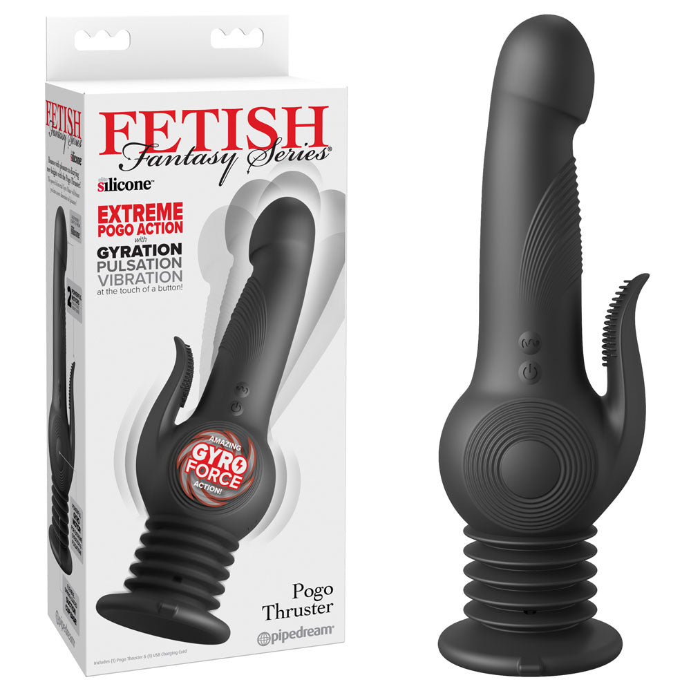 Fetish Fantasy Series Pogo Thruster - Black 23.5 cm Gyrating Rabbit Vibrator buy online Australia