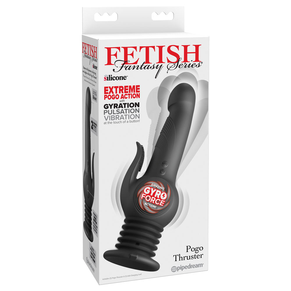 Fetish Fantasy Series Pogo Thruster - Black USB Rechargeable 23.5 cm Gyrating Rabbit Vibrator — view 8