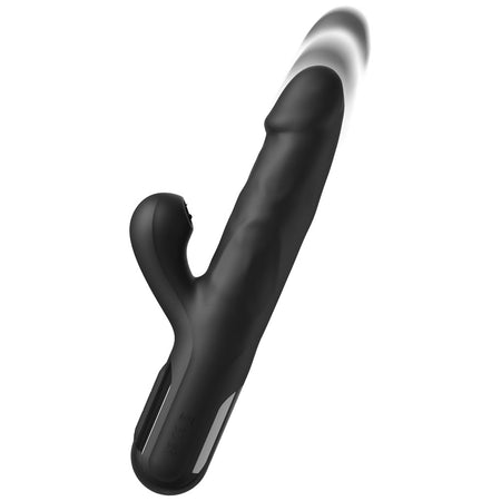 Pipedream Ffs Sonix Silicone Thruster Black 22 cm USB Rechargeable Thrusting Vibrator with Flicking Clit Stim