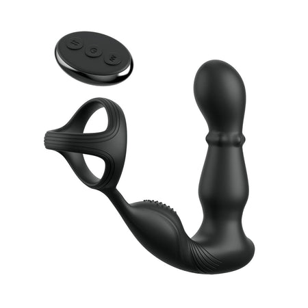 Anal Fantasy Elite Ass-Gasm Slide & Glide - Black USB Rechargeable Prostate Massage with Cock Ring — alternate view