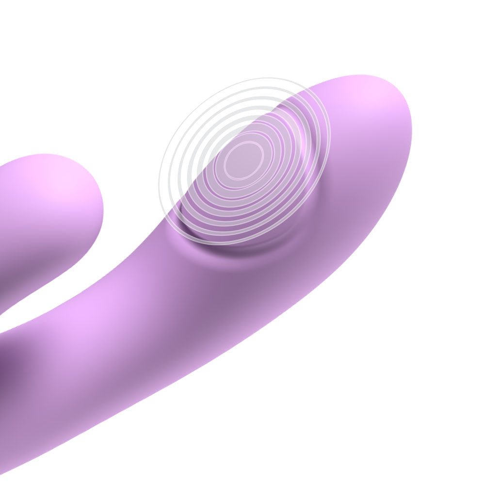 Fantasy For Her intiMotion Flutter Pro - Purple 20.6 cm USB Rechargeable Rabbit Vibrator with Pulsating Tip