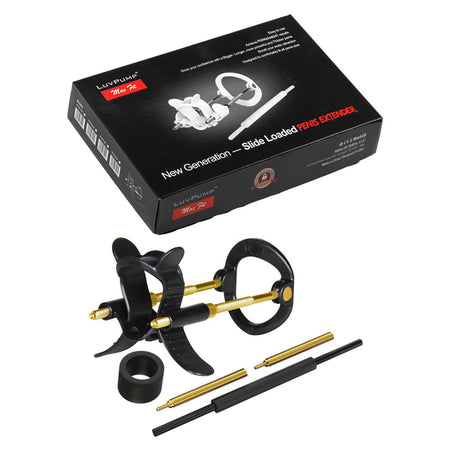 LuvPump Max Fit Hybrid Penis Extender - Black - Black Penis Extender Kit buy online Australia