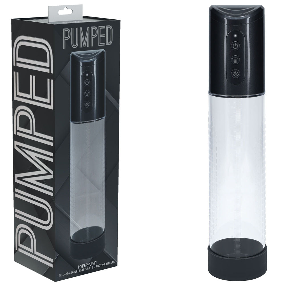 PUMPED Hyperpump Automatic Pump - Gunmetal - Gunmetal Grey Auto Penis Pump buy online Australia