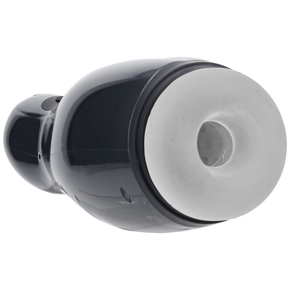 PUMPED Virtuo - Gunmetal - Gunmetal Grey/Clear Sucking And Vibrating Auto Masturbator