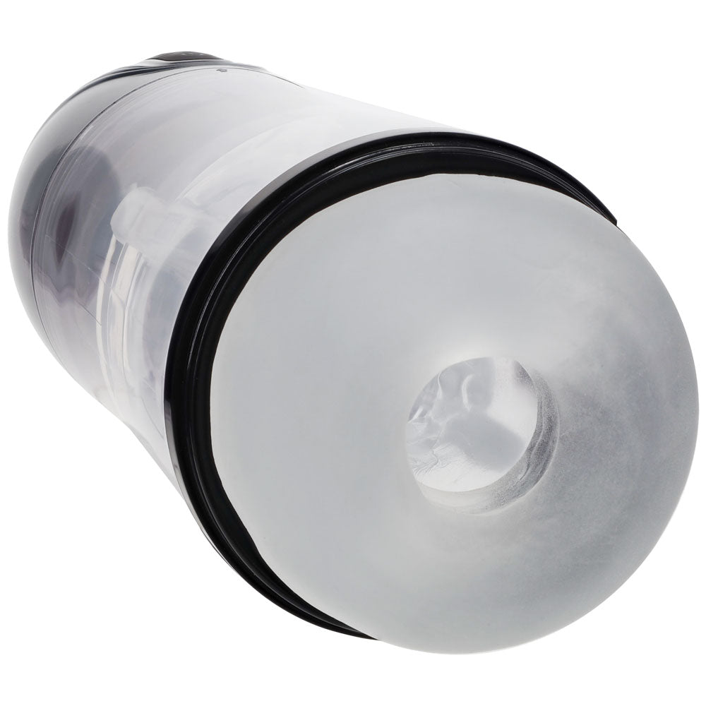 PUMPED SonicPull - Gunmetal - Gunmetal Grey/Clear Sucking And Vibrating Auto Masturbator