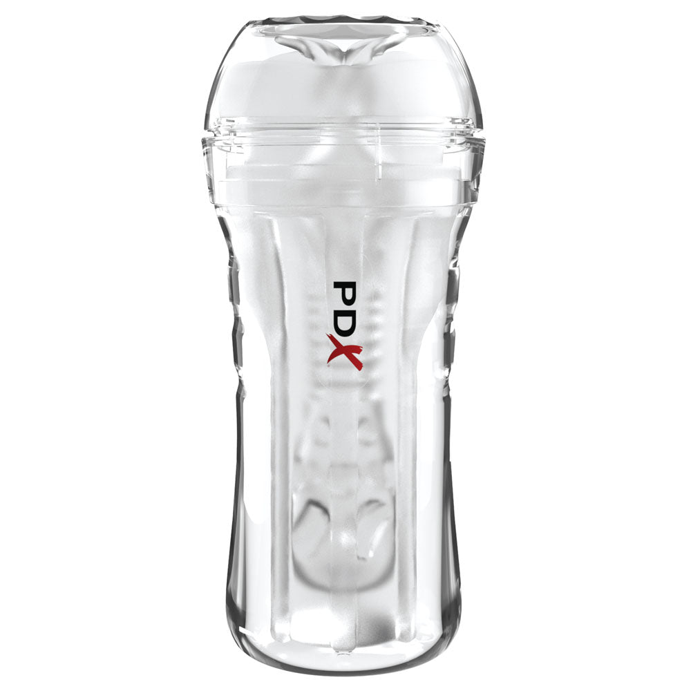 PDX Extreme Wet Pussies - Super Luscious Lips - Clear - Clear Self Lubricating Vagina Stroker