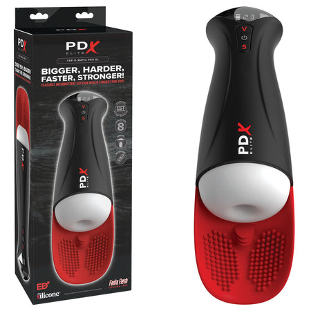 PDX Elite Fap-O-Matic Pro XL - White/Red - White Auto Stroker buy online Australia