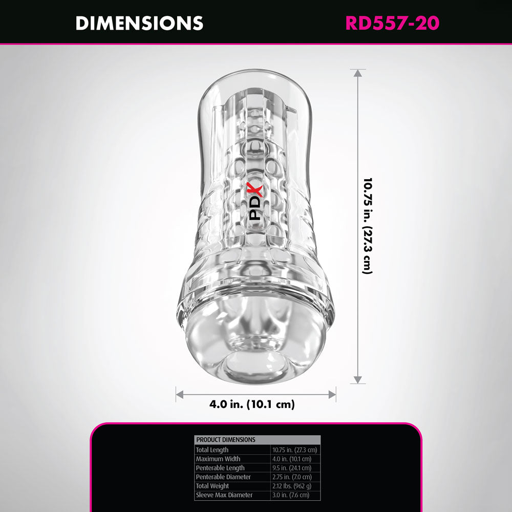 PDX Elite ViewTube EZ-Grip Stroker - Clear Stroker — view 6