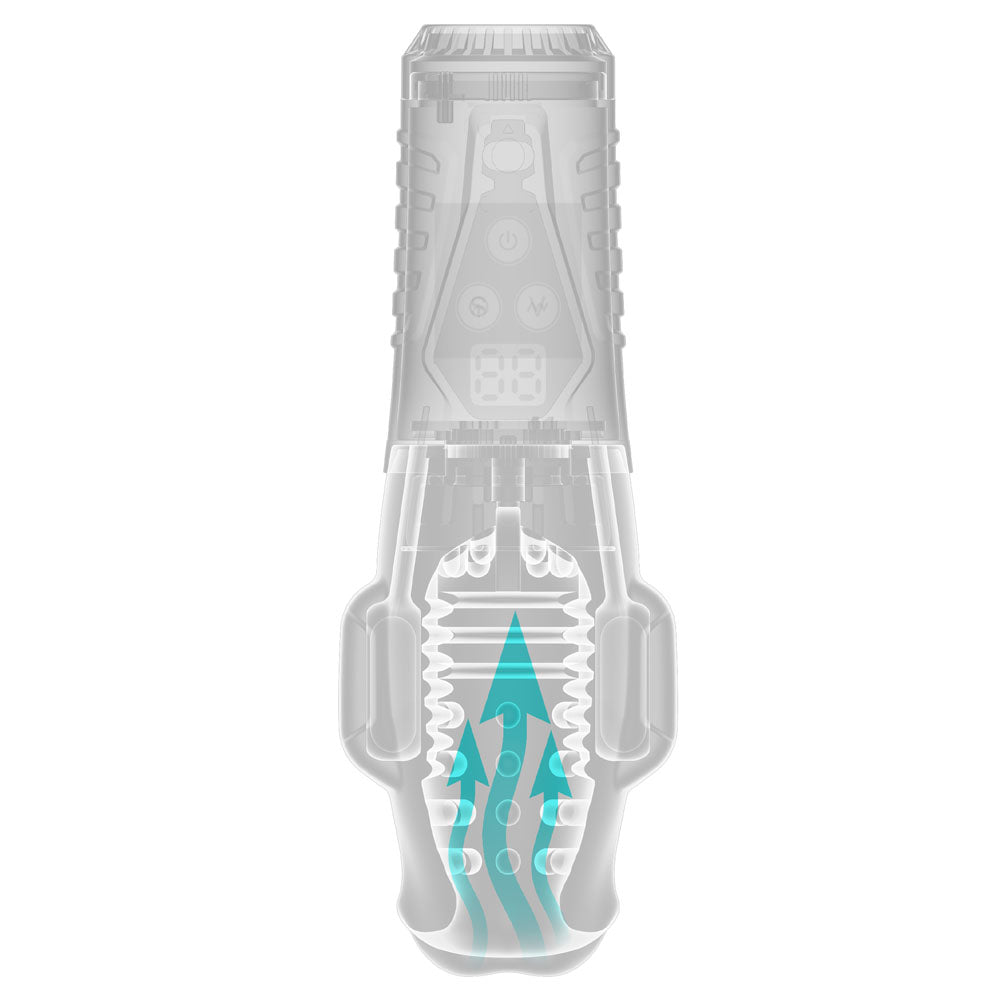 PDX Elite Ultra Milker Pro - Clear USB Rechargeable Vibrating & Sucking Auto Stroker
