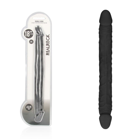 REALROCK 18'' Double Dildo - Black - Black 46 cm Double Dong