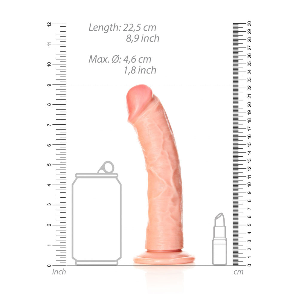 REALROCK Realistic Regular Curved Dildo with Suction Cup - 20 cm — view 8