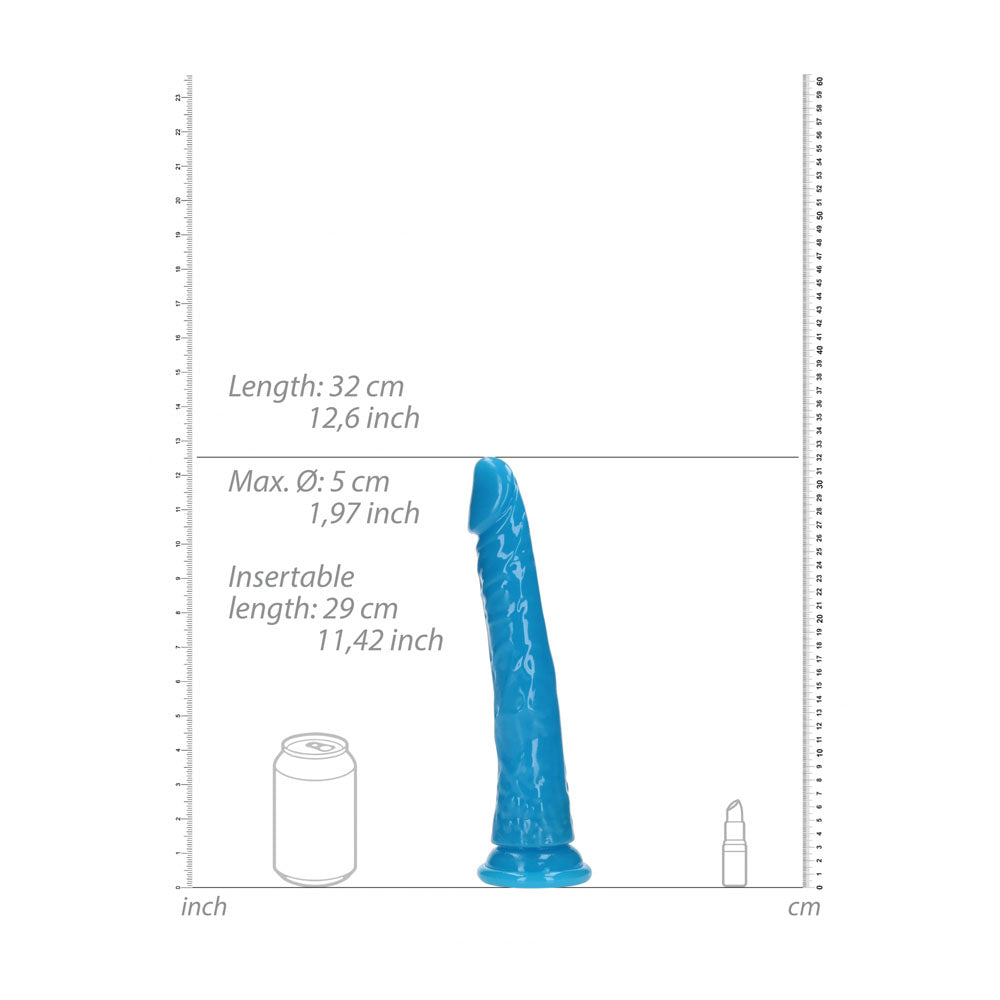 REALROCK 29 cm Slim Glow in the Dark Neon - Blue - Glow in Dark Blue 29 cm (11'') Dong — view 8