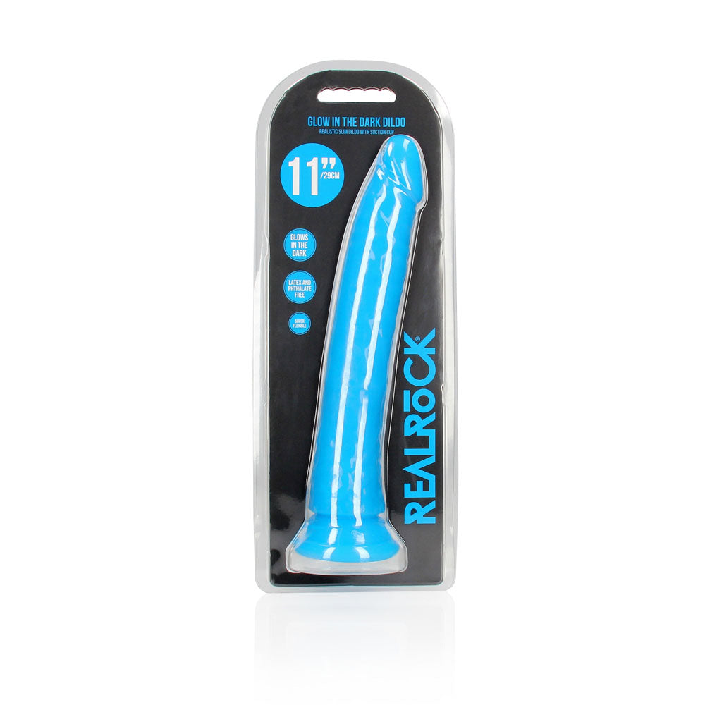 REALROCK 29 cm Slim Glow in the Dark Neon - Blue - Glow in Dark Blue 29 cm (11'') Dong — view 9