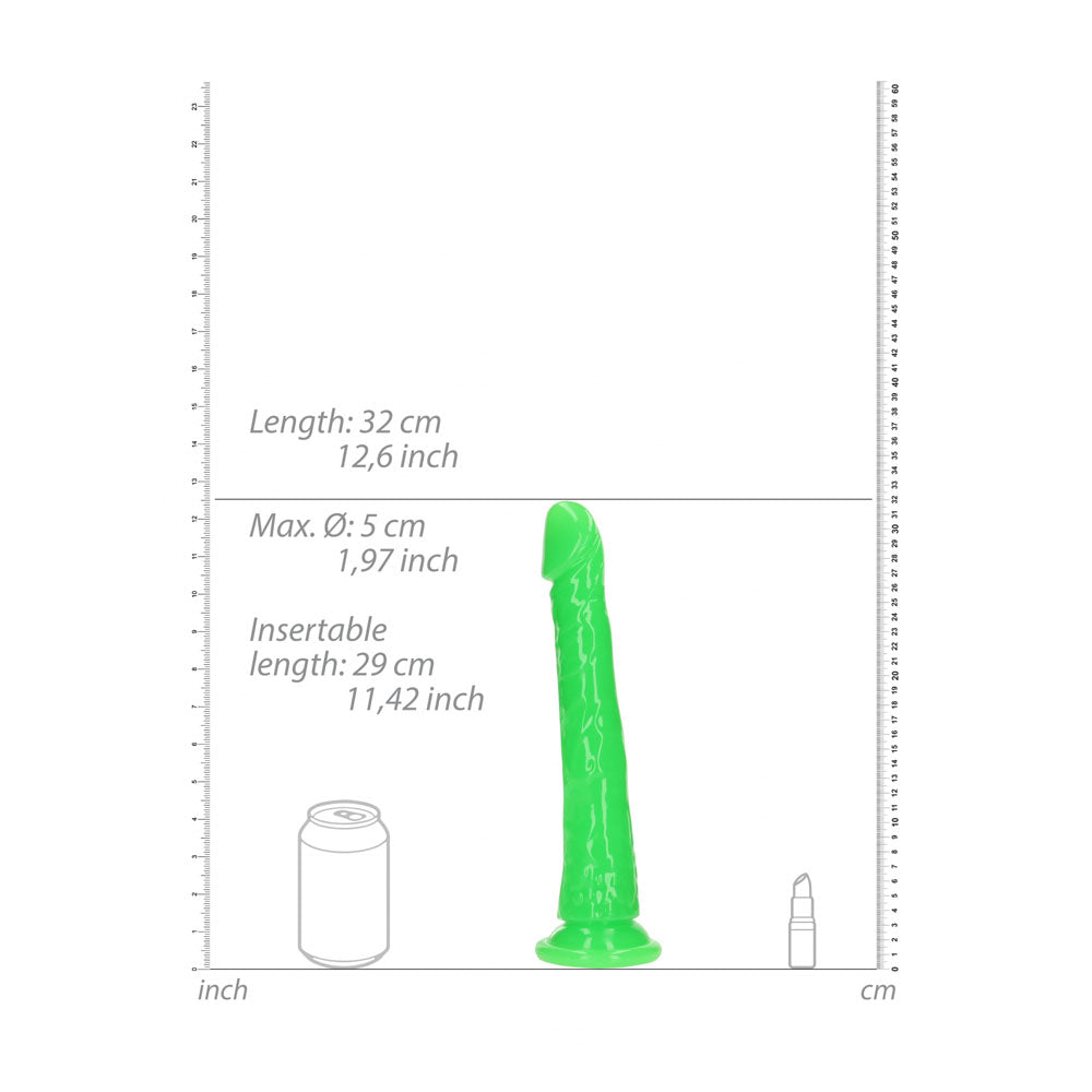 REALROCK 29 cm Slim Glow in the Dark Neon - Green - Glow in Dark Green 29 cm (11'') Dong — view 8