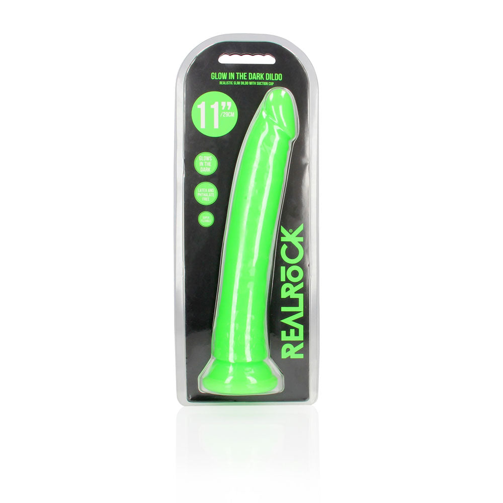 REALROCK 29 cm Slim Glow in the Dark Neon - Green - Glow in Dark Green 29 cm (11'') Dong — view 9