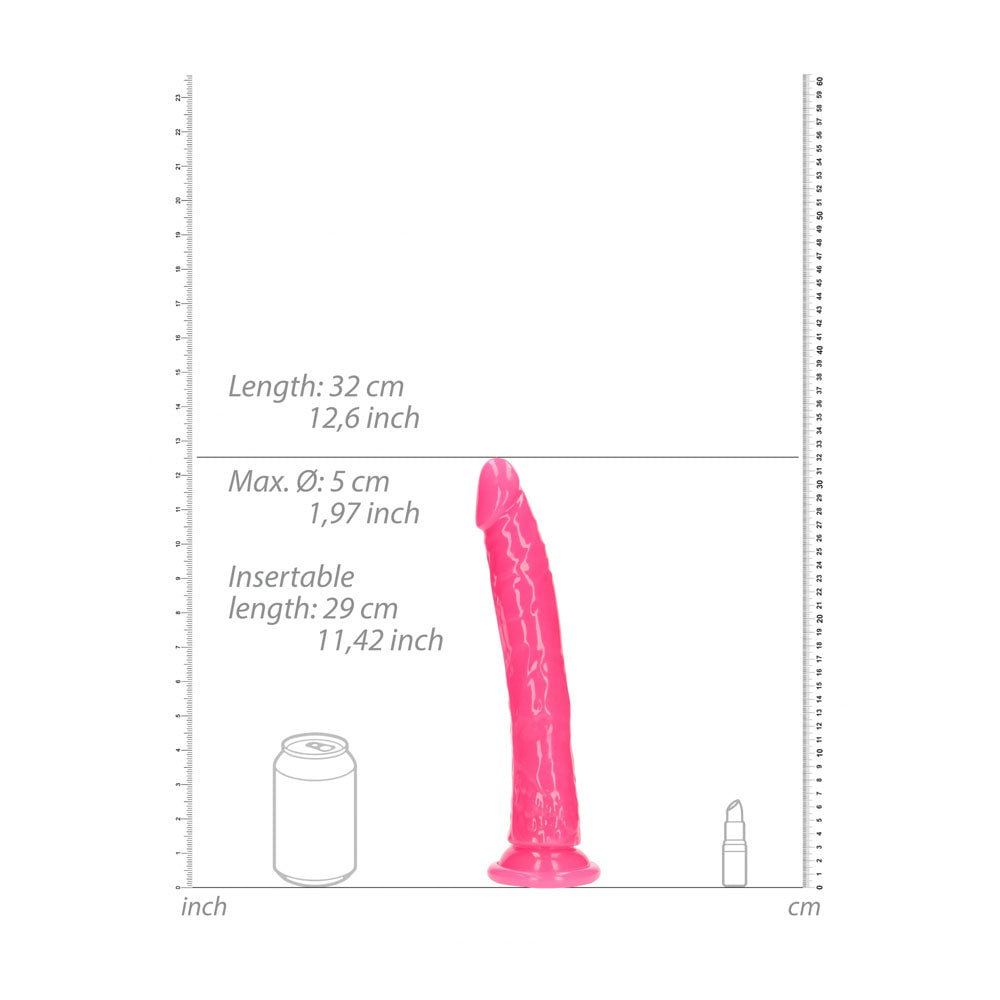 REALROCK 29 cm Slim Glow in the Dark Neon - Pink - Glow in Dark Pink 29 cm (11'') Dong — view 8