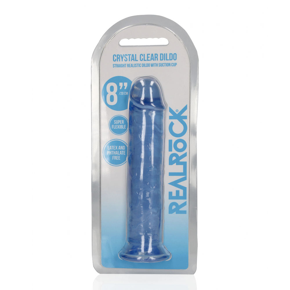 REALROCK 20 cm Straight Dildo - Blue - Blue 20 cm (8'') Dong — image 8