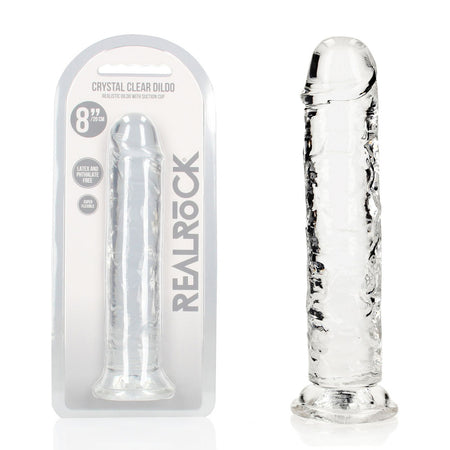 REALROCK 20 cm Straight Dildo - Transparent - Clear 20 cm (8'') Dong