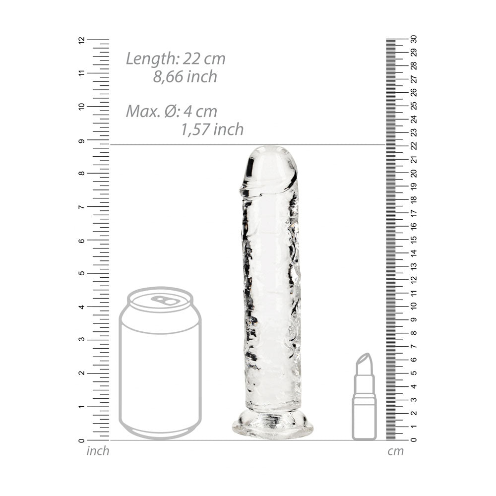 REALROCK 20 cm Straight Dildo - Transparent - Clear 20 cm (8'') Dong — image 7