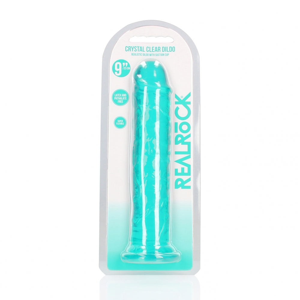 REALROCK 25 cm Straight Dildo - Turquoise - Turquoise 25 cm (10'') Dong — image 8