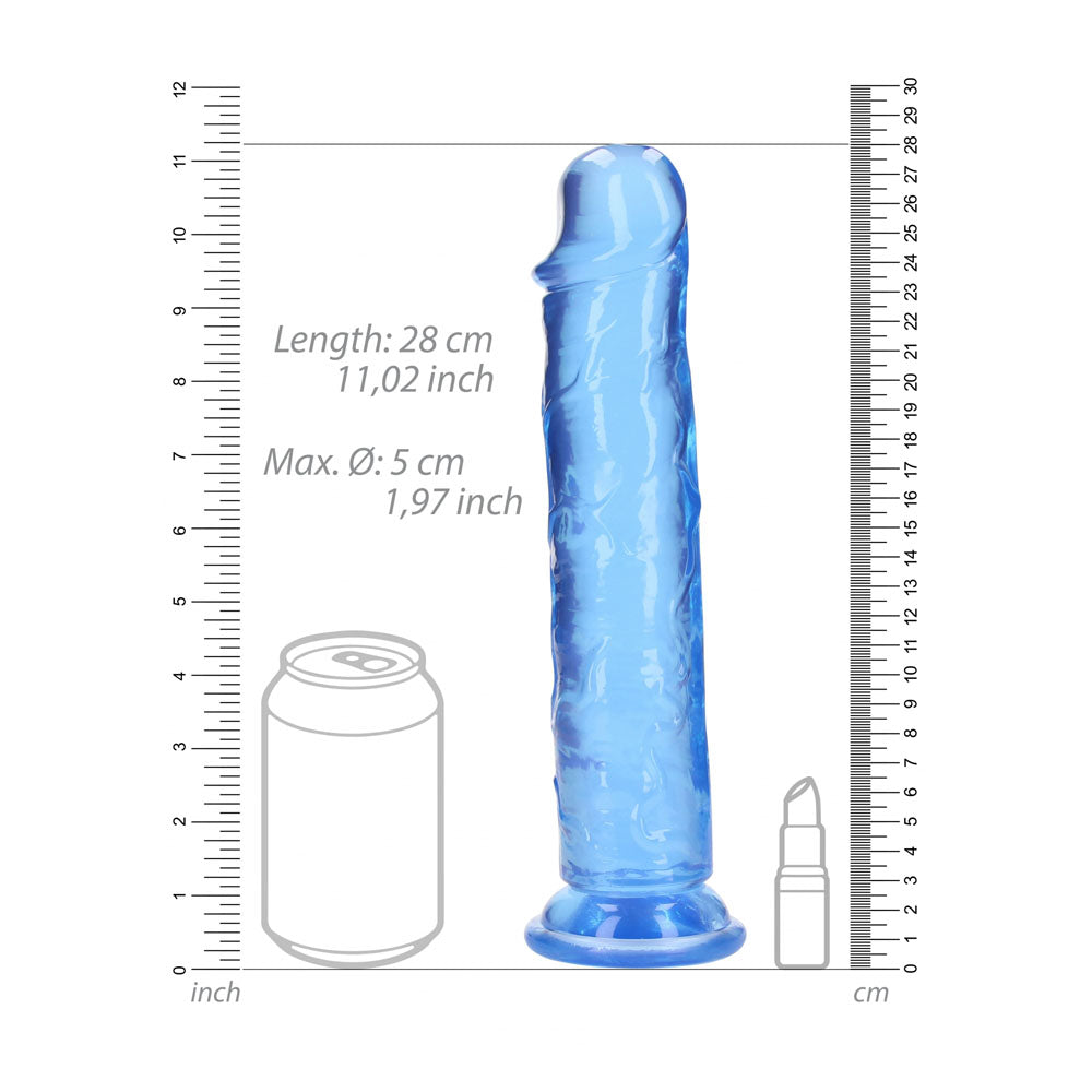 REALROCK 28 cm Straight Dildo - Blue - Blue 28 cm (10'') Dong — image 7