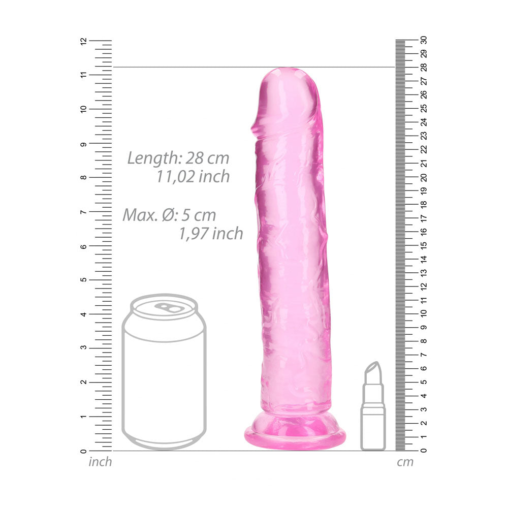 REALROCK 28 cm Straight Dildo - Pink - Pink 28 cm (10'') Dong — image 7