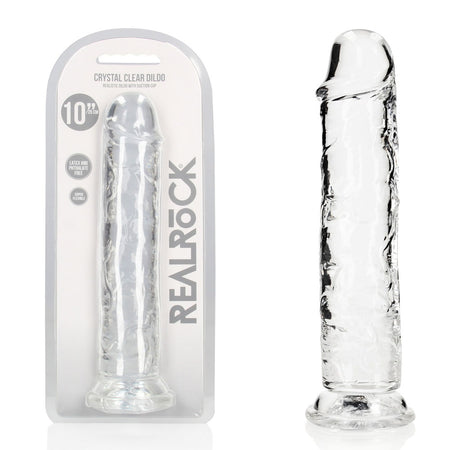 REALROCK 28 cm Straight Dildo - Transparent - Clear 28 cm (10'') Dong